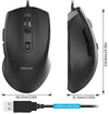 bekeme 6-Button USB Wired Mouse Optical Computer Wired Mice 1000/1600 DPI, Office Business Mouse for Laptop Notebook, Fit for Windows7/8/10/XP/98